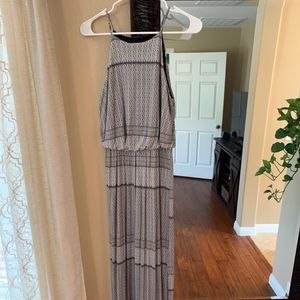 Printed Spaghetti Strap Maxi Dress, size medium
